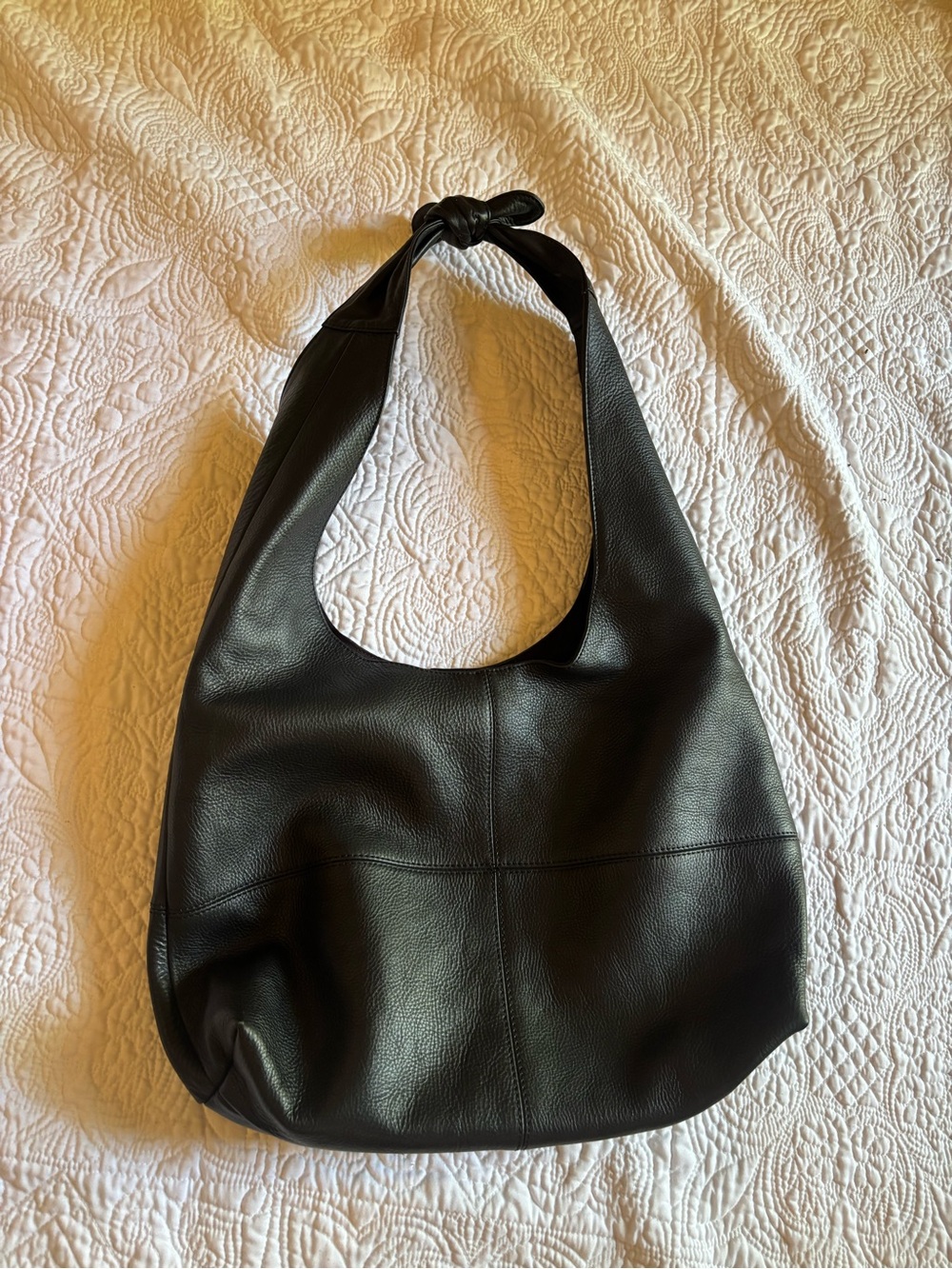 Anthropologie Black Leather Shoulder Bag